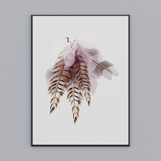 Feather Dance Low-Poly 3D Model