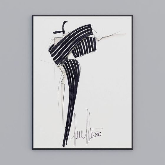 Streamlined Futuristic Sculpture 3D model