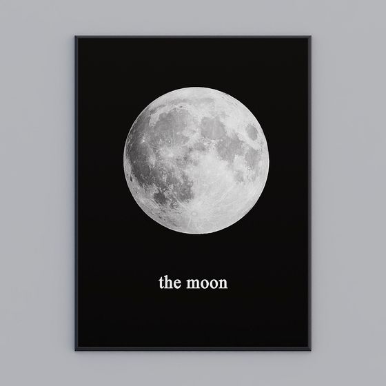 Beautiful Low-Poly Moon 3D model for Creative Projects