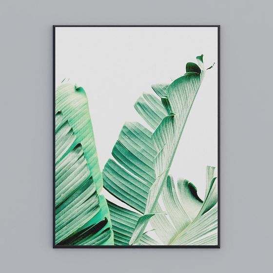 Low-Poly Banana Leaf 3D Model for Contemporary Designs