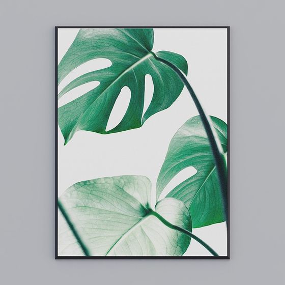 Stylish Low-Polygon Monstera 3D model for Creative Projects