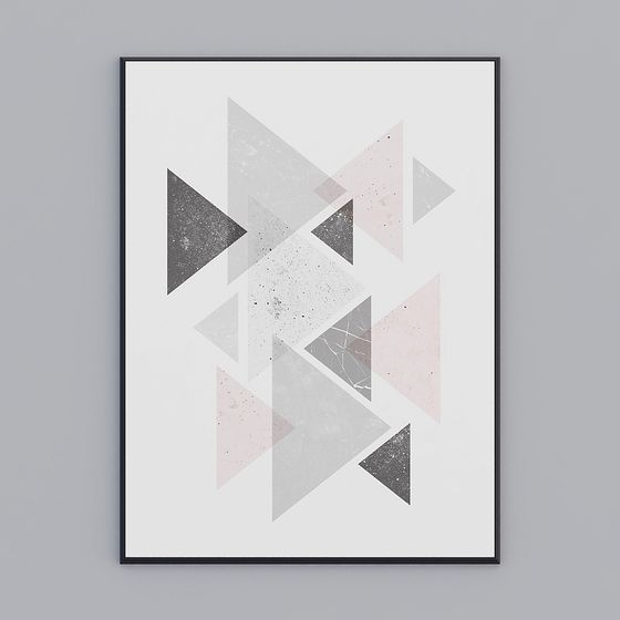 Abstract Geometric 3D Model for Modern Aesthetics