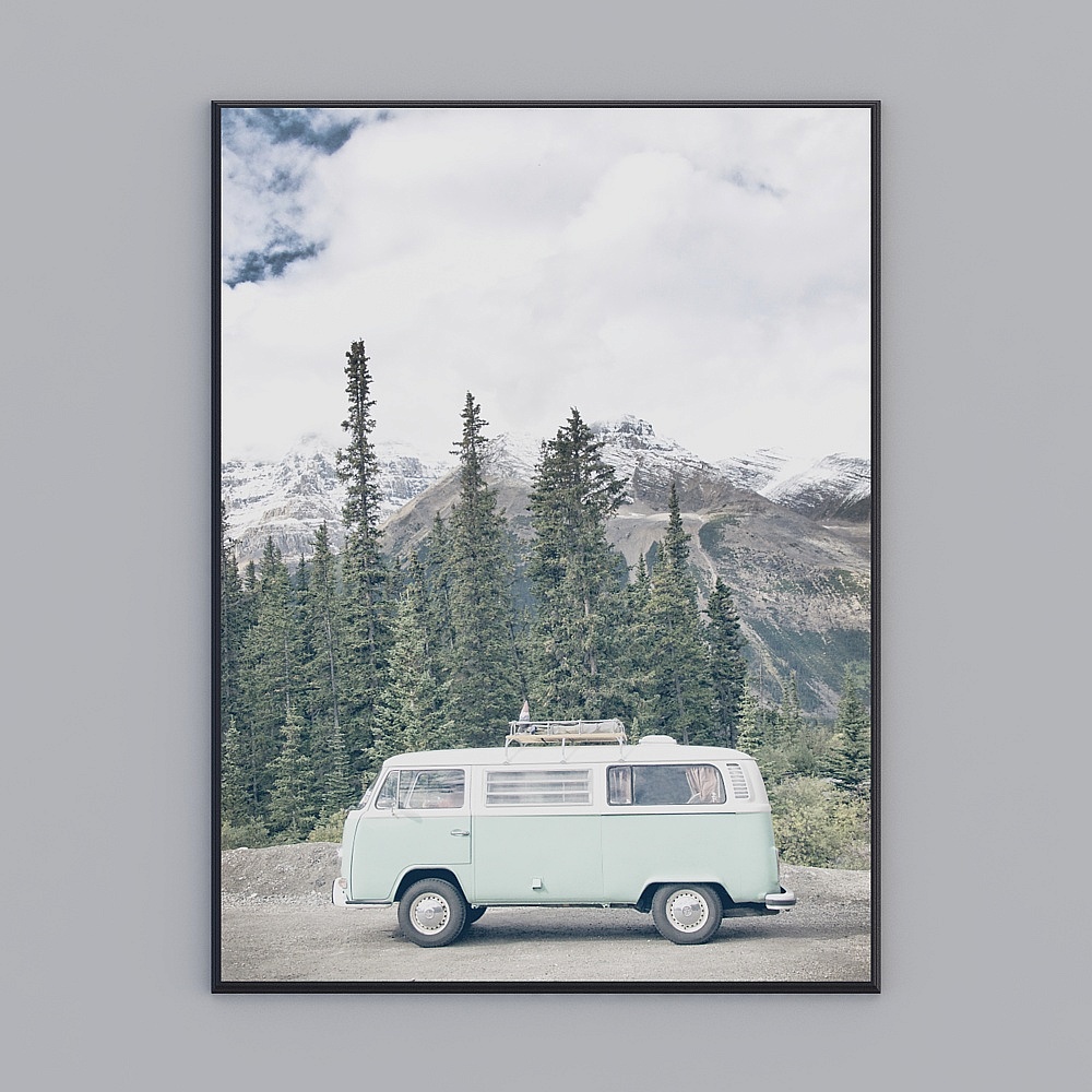 Low Poly Vintage Van 3D model for Nature Lovers
