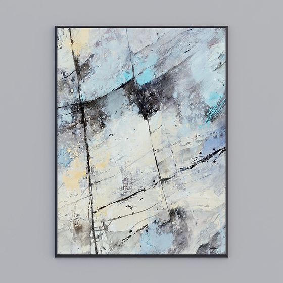 Abstract Painting 3D Model for Creative Projects