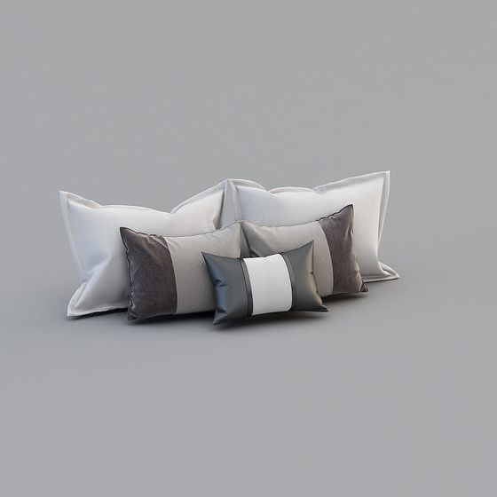 Stylish Pillow Cover Set 3D model for Contemporary Spaces