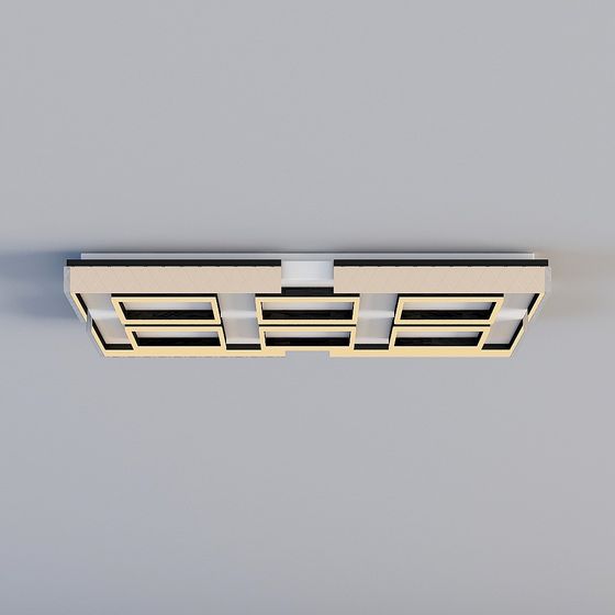 Elegant Low-Poly Ceiling Light 3D model