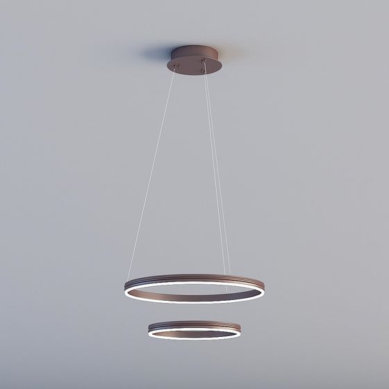 Elegant Low-Poly Chandelier 3D model