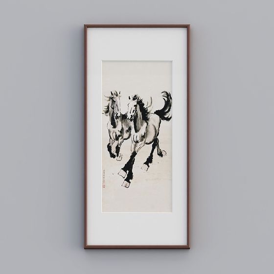 Dynamic Galloping Horses 3D model