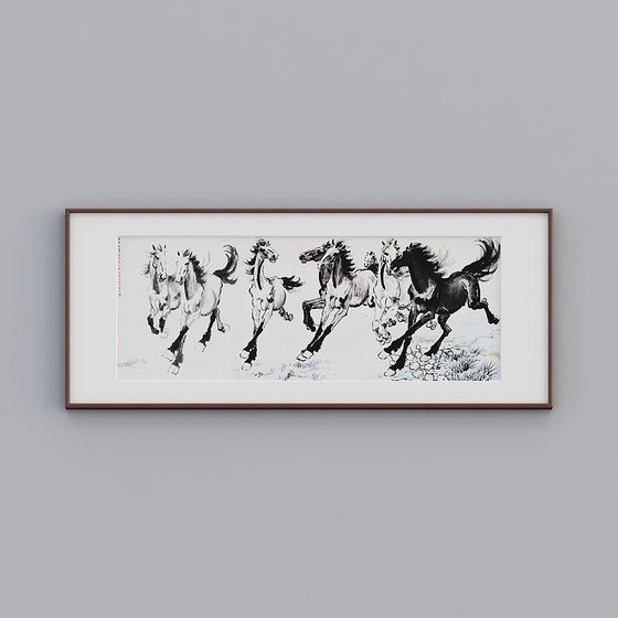 Galloping Horses Low-Poly 3D Model for Creative Projects