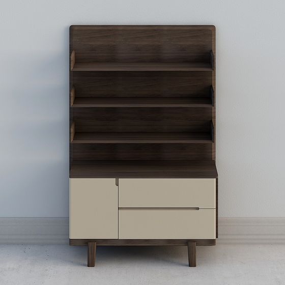 Urban Elegance Bookshelf 3D model for Contemporary Spaces