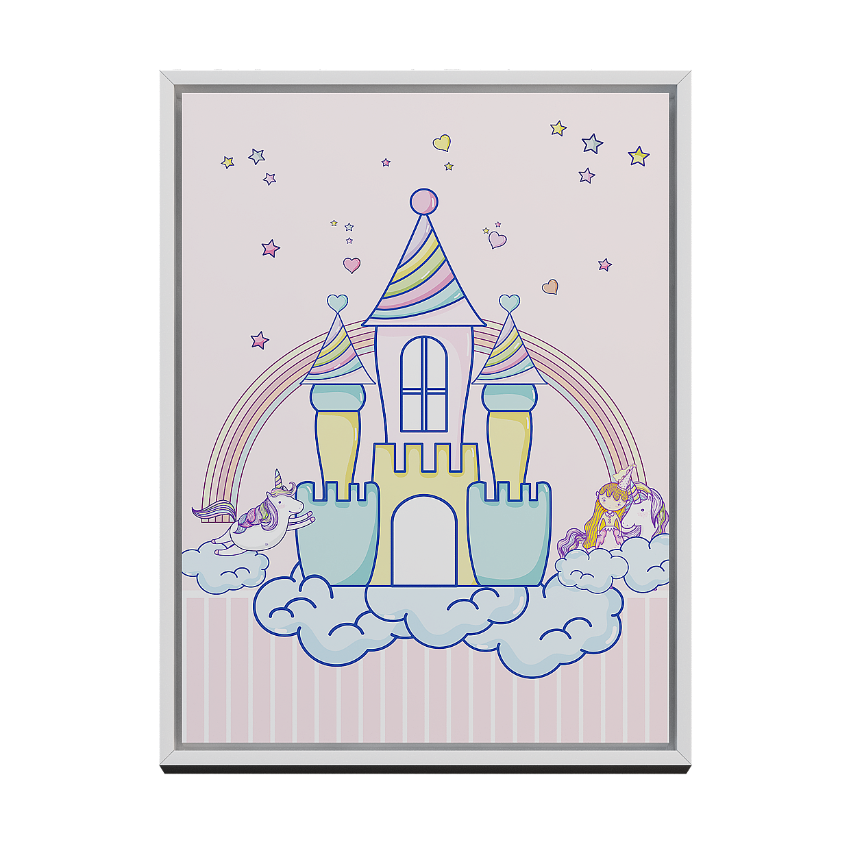 Dreamy Cloud Castle 3D Model – Low-Poly Fairy Tale Design