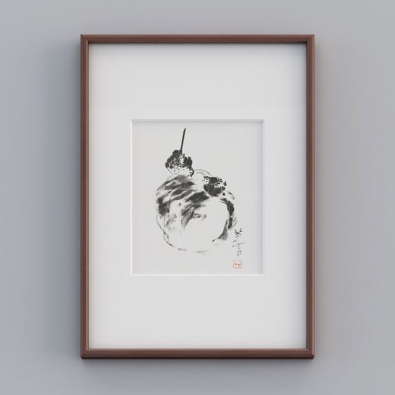 Ink Warrior 3D model - Fusion of Eastern Aesthetics and Modern Technology