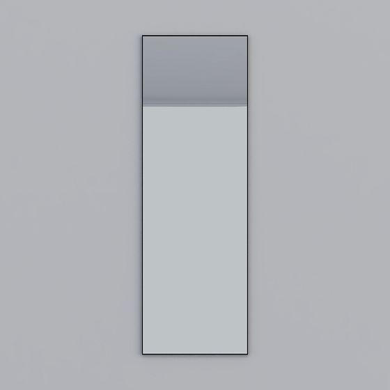 Minimalist Gray Mirror 3D model for Creative Projects