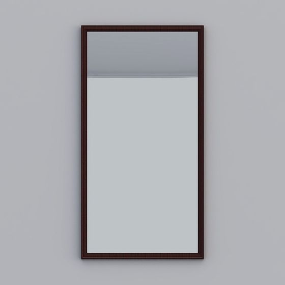 Elegant Low-Polygon Mirror 3D Model