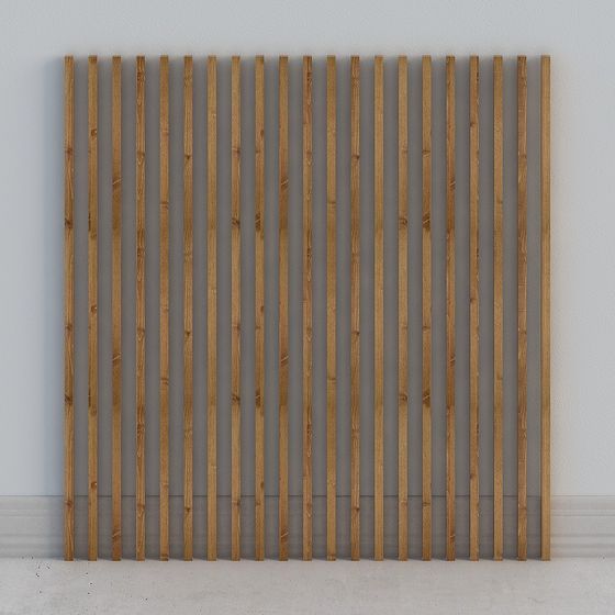 Stylish Low Poly Wooden Slat 3D model