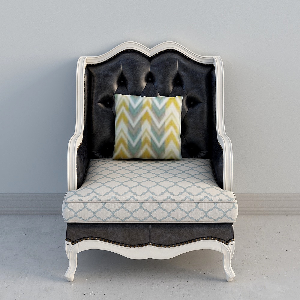 Elegant Vintage French Style Chair 3D model