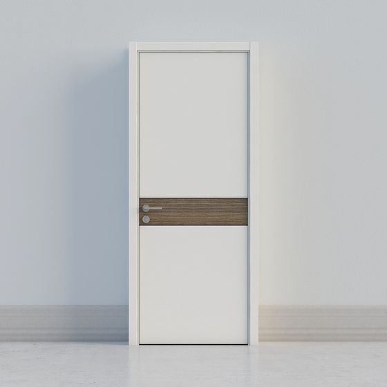 Modern Door 3D model with Rustic Accent