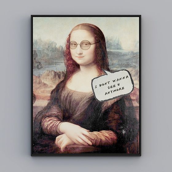 Contemporary Mona Lisa 3D model with a Twist