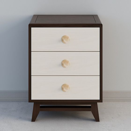 Mid-Century Modern Nightstand 3D model