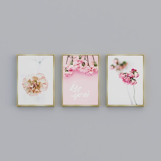 Elegant Floral Artwork 3D Model Collection