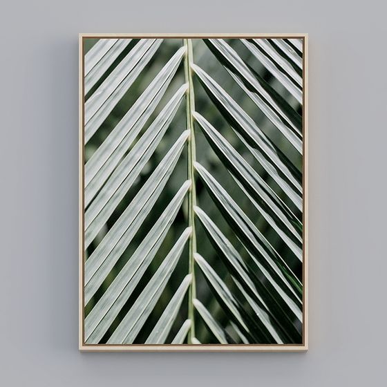 Realistic Low-Poly Palm Leaf 3D Model