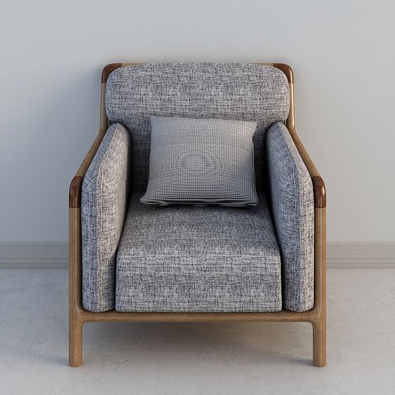 Cozy Corner Chair 3D model for Modern Living