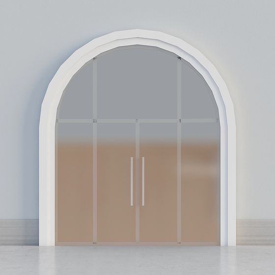 Elegant Arched Door 3D model for Modern Decor