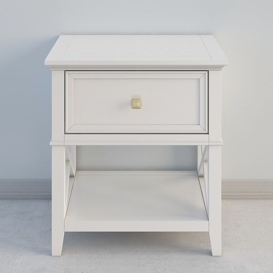 Stylish Low-Poly Nightstand 3D model for Modern Interiors