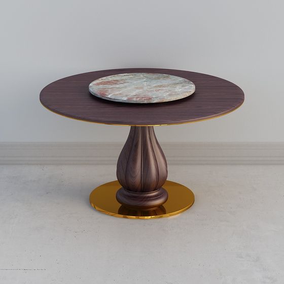 Elegant Round Table 3D model for Modern Interiors