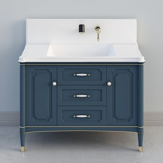 Vintage Bathroom Cabinet 3D model