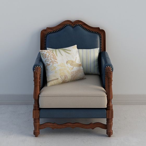 Vintage Sofa 3D Model with Elegant Design