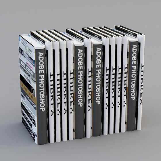 Realistic Bookshelf 3D model