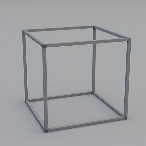 Modern Low-Poly 3D Cube Model