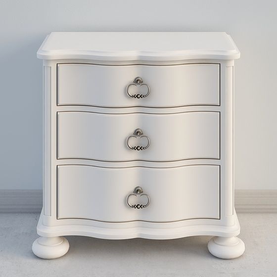 Elegant Low-Poly Nightstand 3D model