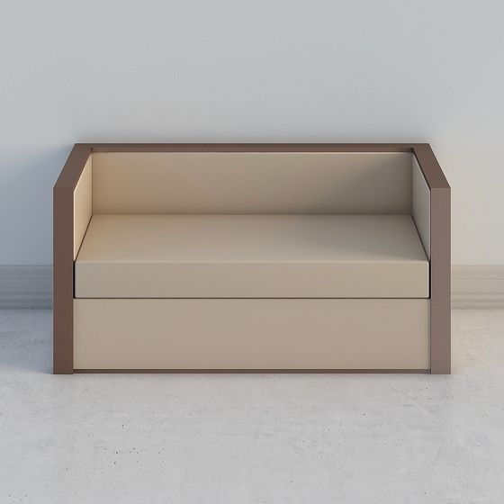 Stylish Low Polygon Sofa 3D model for Cozy Spaces