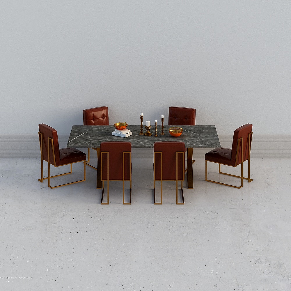 Cool house music-67. Modern dining table and chairs combination 