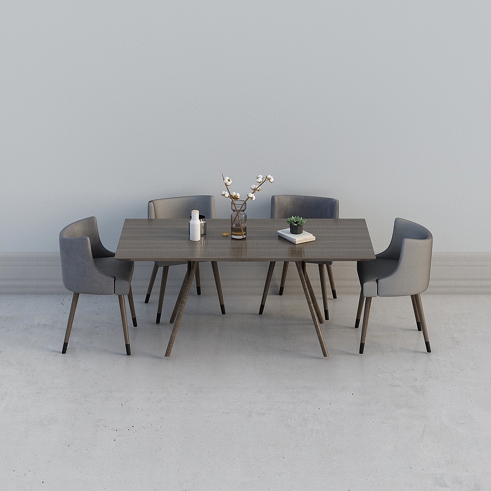 Cool house music-80. The Nordic dining table and chairs floral o