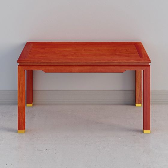 Classic Red Oak Table 3D model