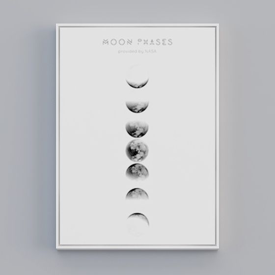 Stunning Moon Phases 3D Model for Creative Projects
