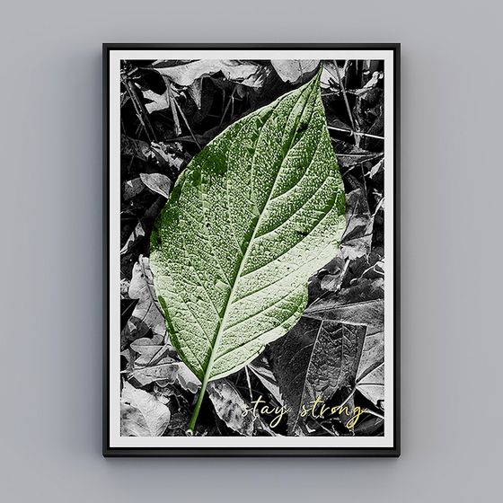 Stay Strong - Low Poly Green Leaf 3D model