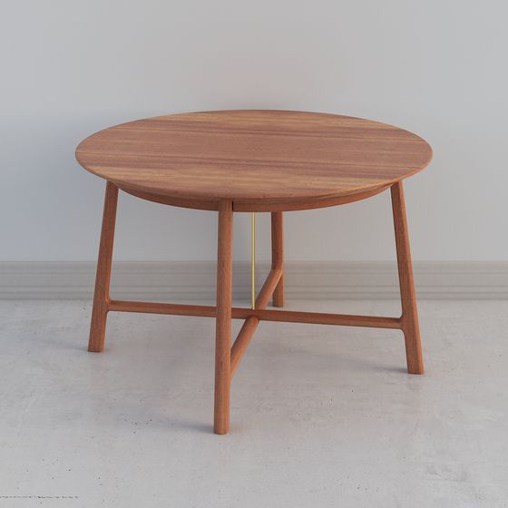 Polygon Table 3d Stylish Low-Polygon Round Table 3D model