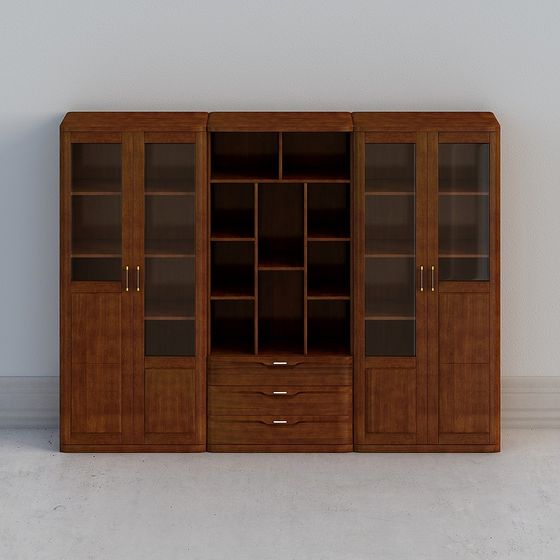 Chic Library Cabinet 3D model