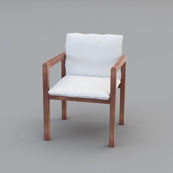 Cozy Chair Low-Poly 3D model