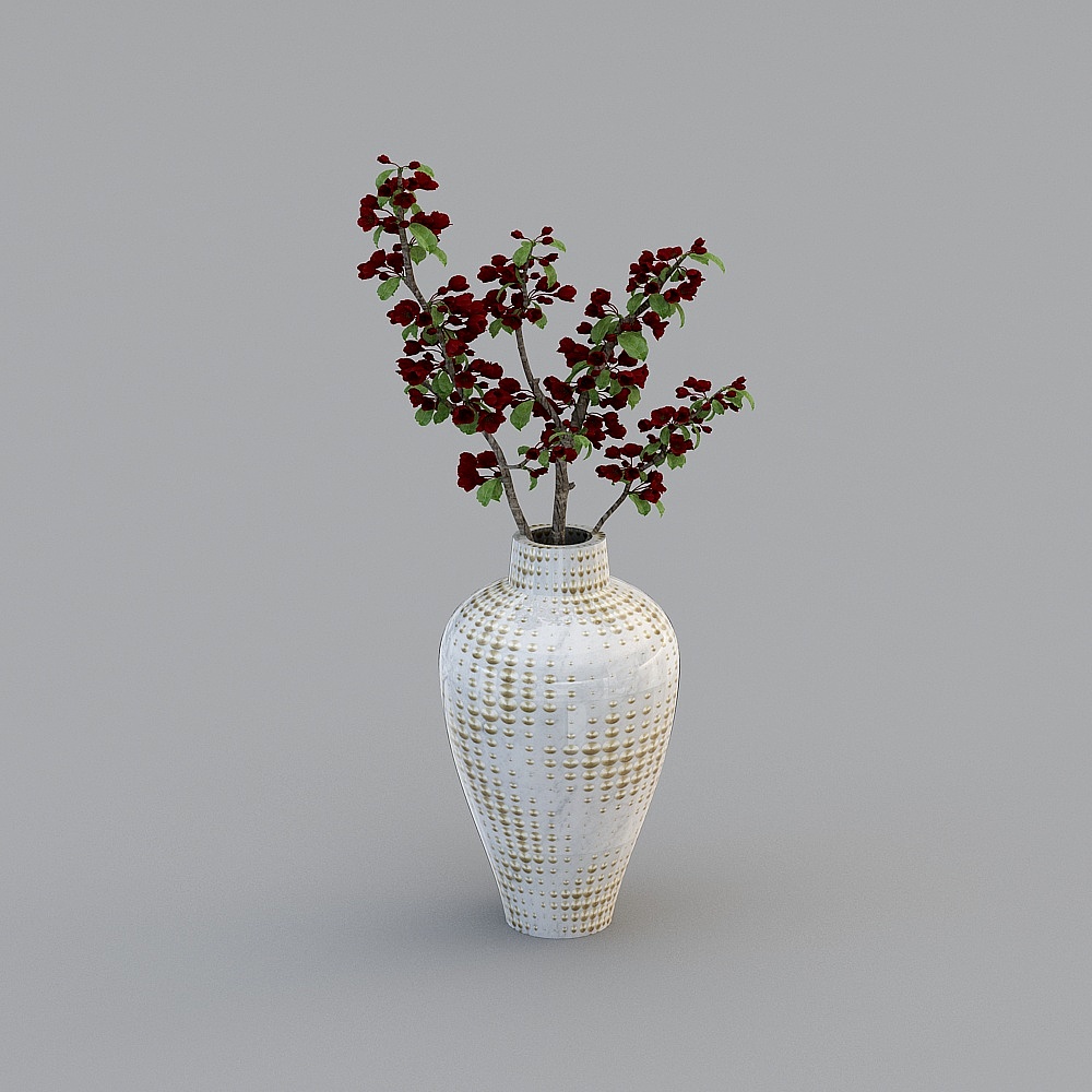 フラワーD ホワイト花瓶