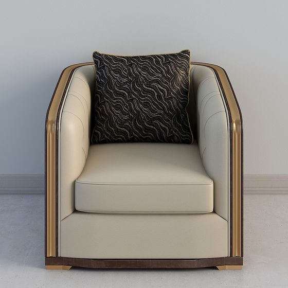 Stylish Low-Poly Sofa 3D model for Contemporary Spaces