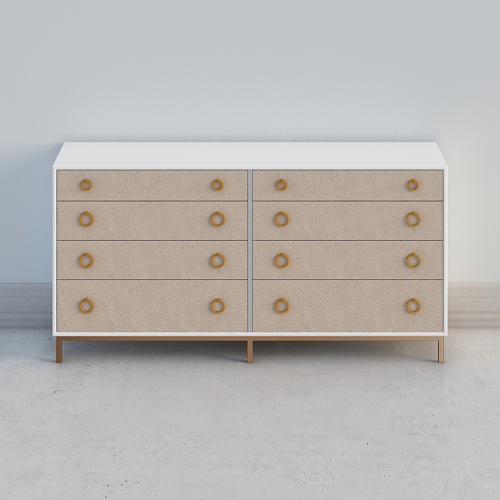 Shagreen Dresser 3D model for Timeless Elegance