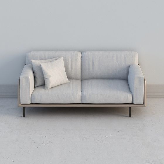 Modern Low-Polygon Sofa 3D model for Contemporary Spaces