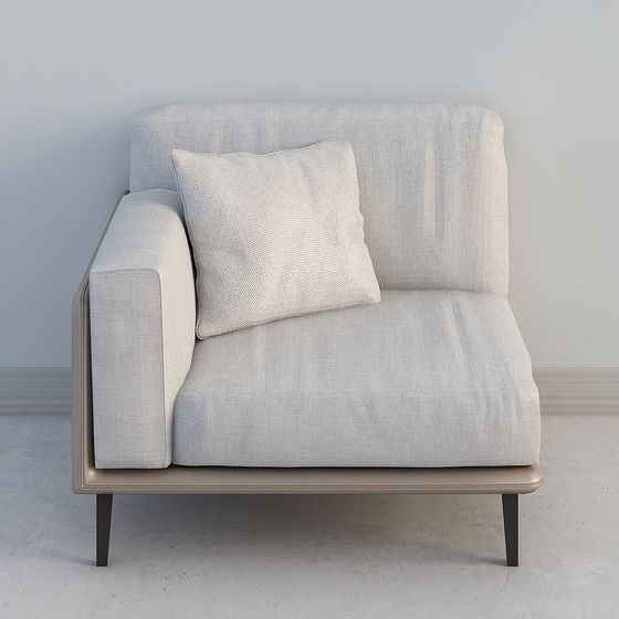 Stylish Low-Poly Sofa 3D model for Modern Spaces