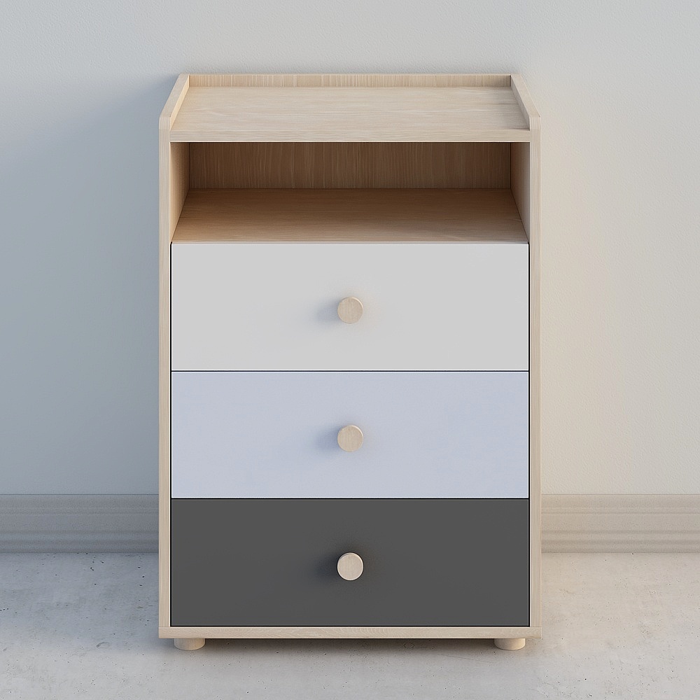 Yvonte Art Gemini simple modern five-bucket cabinet Xuanguan living room decorative storage five-bucket cabinet wooden side cabinet