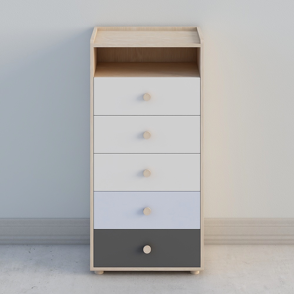 Yvonte Art Song Tử đơn giản hiện đại tủ 5 ngăn Xuanguan trang trí phòng khách lưu trữ tủ 5 ngăn tủ phụ bằng gỗ